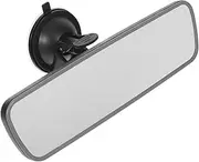 Car Rearview Mirror - Universal 9.6 Inch Glass Flat Interior Mirror Wide Angle Vision Reduce Blind Spots for Cars Trucks Suvs