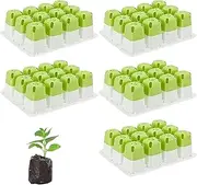 Seedling Starter Trays Silicone,Plant Cultivation Hole Pot - Indoor Plant Growing Germination Pots Set of 5, Flower Sprouting Container for Gardening