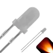100 x 3mm Diffused Frosted Milky Lens LED Orange Amber Ultra Bright Lights Round