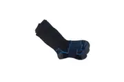3 x Rio No Hole Reinforced Socks Black/ Grey/ Blue Comfortable Crew
