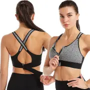 Adjustable Sports Bra grey 3XL