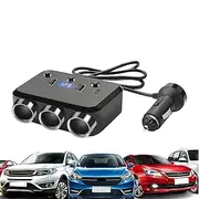 Fast Charging Car Splitter,Phone Charging Adapter Car Splitter 12V-24V - 3100Ma Separate Control 3-Socket Automotive Converter for Road Trip for Caravan, Truck