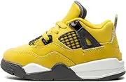 [Nike] Toddler's Jordan 4 Retro Lightning Tour Yellow/Dark Blue Grey (BQ7670 700) - 6