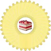HAIKING Mini Cake Board, 50 Pcs Golden Square Mousse Cake Boards for Wedding, Party, Banquet, Dessert Displays (3.74*3.74in)