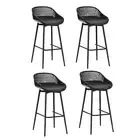 Gardeon 4-Piece Outdoor Bar Stools Plastic Metal Dining Chair Balcony Modern NEW