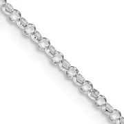 30 Inch Sterling Silver Rhodium-Plated 2mm Rolo Chain