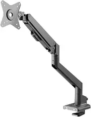 Goobay Single Gas Spring Monitor Mount (17-32 inch) - Ergonomic Adjustable Arm with Cable Management for Office, Gaming & Multimedia - Black