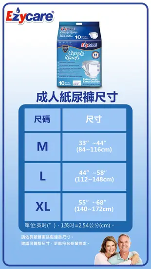 ★現貨★Ezycare成人紙尿褲 『黏貼型』M-2包送1包/共30片/5次尿量/美國品牌 (8.9折)