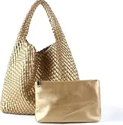 [SLHFPX] Handmade Woven Bag Tote Bag For Women Vegan Leather Underarm Bag Travel Shoulder Bag Handbag Satchel Beach Bag Purses
