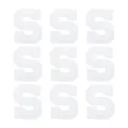 Letters S Patches White Iron-On Letters Patch for Clothing Repair 9 Pcs
