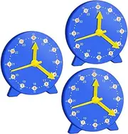 ERINGOGO 3pcs Educational Clock Model for Interactive Teaching School Clock Models for Learning Concepts Safe and Design for Classroom and Home