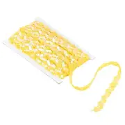 11Yards 0.6 Inch Sequin Braid Trim, Flat Sequins Paillette Ribbon Yellow