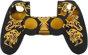 Bewinner Gamepad Controller Cover Silicone Cover for PS4 Controller, Cover Protective Covers for PS4, Cover Case Silicone Cover Protector Accessories for PS4 Controller(Yellow)