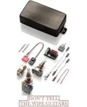 EMG 89X BRUSHED BLACK CHROME HUMBUCKER DUAL & SINGLE COIL MODE 18.7mm LONG POTS