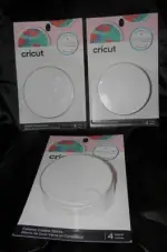 Lot of 3 Packages of 4 (12) Round Cricut Ceramic Coaster Blanks NIP