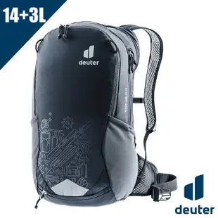 【德國 Deuter】RACE AIR限定版自行車背包14+3L(125周年紀念款)/休閒背包/旅遊背包.攻頂包.戶外健行.單車旅行/3204623 黑