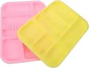 2Pcs Storage Tray Plastic Divided for Oral Care for Organizing Tools and Items Compartments