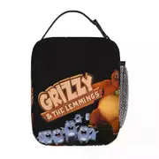 c464 Grizzy And The Lemmings Lunch Bags Insulated Lunch Tote Portable Bento Box Resuable Picnic Bags for Woman Work Kids School k464