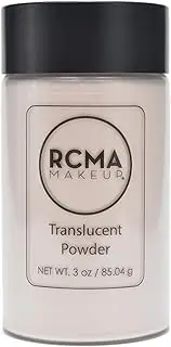RCMA Makeup Translucent Loose Powder – Lightweight Setting Powder for Flawless Finish, Shine Control, Natural Matte Look, No Flashback, Oil Control, No Caking or Creasing, Vegan and Cruelty-Free, 3oz