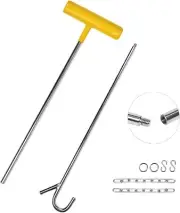 Tgzwme Paintless Dent Repair Tools Heavy Duty Dent Remove Rod Kit Dual-Purpose D