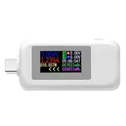 Charging Port Tester For Type-C Ports Voltmeter Ammeter Power Capacity Display