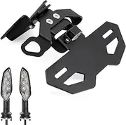Plate Holder LED Turn Signal Fit for Yamaha MT07 FZ07 YZF R7 2014-2025 MT-07 Motorcycle Tail License Plate Holder(Holder and Light A)