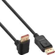 InLine® DisplayPort 1.4 Cable, 8K4K, Downward-Angled, Black/Gold, 2 m
