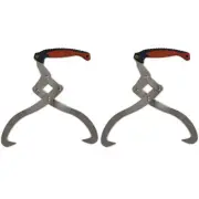 Log Tongs with Comfortable TPR Handle Set of 2 Heavy Duty Firewood Tools