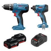 2pc Bosch Professional 18V Cordless Combo Tool Kit Hammer Drill & Impact Driver