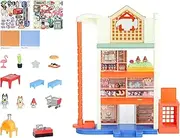 Bluey Hammerbarn Shopping Playset – 4-Level, 56cm Tall Playset with Working Lift, Trolley Return, Lights & 45+ Sounds – Interactive Toy for Kids