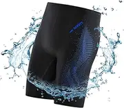 [Generic] Boy's/Men's Side Wings Swim Swimsuit, Compression Swimming Jammer, Youth Competitive Swim Team Suit, Quick Dry Athletic Swimming Shorts Blue