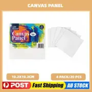 20 x Canvas Panel White Canvas Boards Oil Painting Cotton Blank Art 10.2x10.2cm