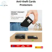 Wallet Rfid Blocking Slim Card Holder Aluminum unisex Minimalist Thin PocketSlot