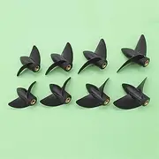 QOVETA Rc Boat M4 Two Blades Paddle with Screw Thread 2 Blades Nylon Boat Propeller Positive Reverse Propeller for 4mm Boat Shaft Model Boat Propeller(D42mm Positive)