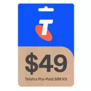 ❤️ $49 TELSTRA Pre-Paid Sim Cards 4G/5G ENABLED