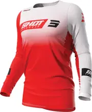 Shot Contact Scope Motocross Jersey, white-red, Size S for Men White Red