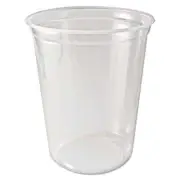 Fabri-Kal Microwavable Deli Containers, 32 oz, Clear, 500/Carton