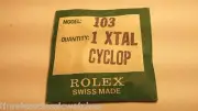 ROLEX Watch Parts Part, Cal 25 103, Crystal, NOS, sealed, XTAL CYCLOP