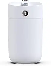 Air Humidifier for Bedroom, 3L Cool Mist Humidifier with Humidity Monitoring Top Fill, Quiet Operation, 7 Color Night Light Function, Auto Shut-Off, Double Nozzle, White
