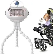 Baby Fan - Octopus Shape Cooling Device | USB Charging Portable Quiet Cooling Fan for Desk Nursery Beach Car Stroller Bike Travel Hospital Camping Bed Tent Wheelchair
