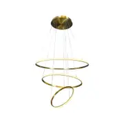 Delessi Marcello LED 3 Ring Aluminium Pendant Light - Tri-Colour