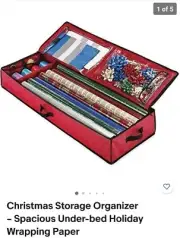 Christmas Storage Organizer – Spacious Under-bed Holiday Wrapping Paper