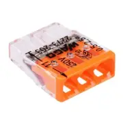 25 x Wago 3-Way Push Wire Connector 24A 2273-203
