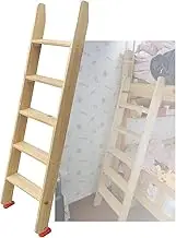 Bunk Bed Ladder 3-step/4-step/5-step Bunk Bed Ladder, Indoor Loft Bed/Dormitory Room Lathe Wooden Ladder, with Hanging Anti-Slip Feet, Easy to Assemble (Size : 100cm(39in))