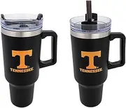 Desert Cactus University of Tennessee UT Knoxville Volunteers Vols Large Insulated Stainless Steel Handle Lid Straw Reusable Double Walled Cup Hot Cold Drinkware (40oz Ounce Rally Tumbler Design D)