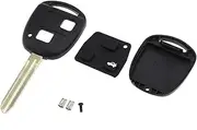 Button Remote Key Fob Shell with 2 Switch Compatible with Toyota Prado RAV4 Echo Corolla