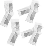 Milisten Foot Compression Socks Open Toe Men's Crew Socks Ankle Brace for Running Basketball Soccer