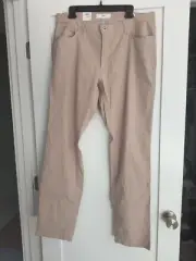 NWT Brax Feel Good Lino Linen Chuck Pants Modern Fit 38/34 Tan