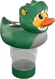 Pool Chlorine Floater, Dinosaur Duck Chlorines Floaters with Light, Solar Chlorine Floater, Floating Chlorines Dispenser for Pool, Hot Tub, Spa