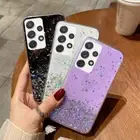 For Samsung S23 S22 Ultra S21 S20 A72 A52 A32 Glitter Star Clear Soft Case Cover